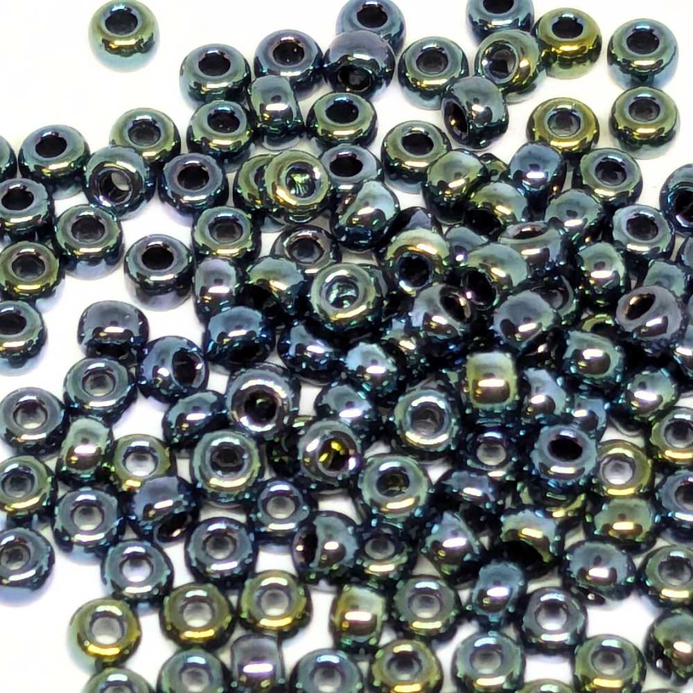 15/0 MIYUKI - rocalla -  Gunmetal Iris - 1 gr. colo. 456 -  