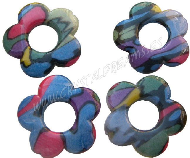 2 Piezas Flores Acrilico mod. Useful - 32mm Agujero: 1,8mm -  - Crystaldreams Abalorios