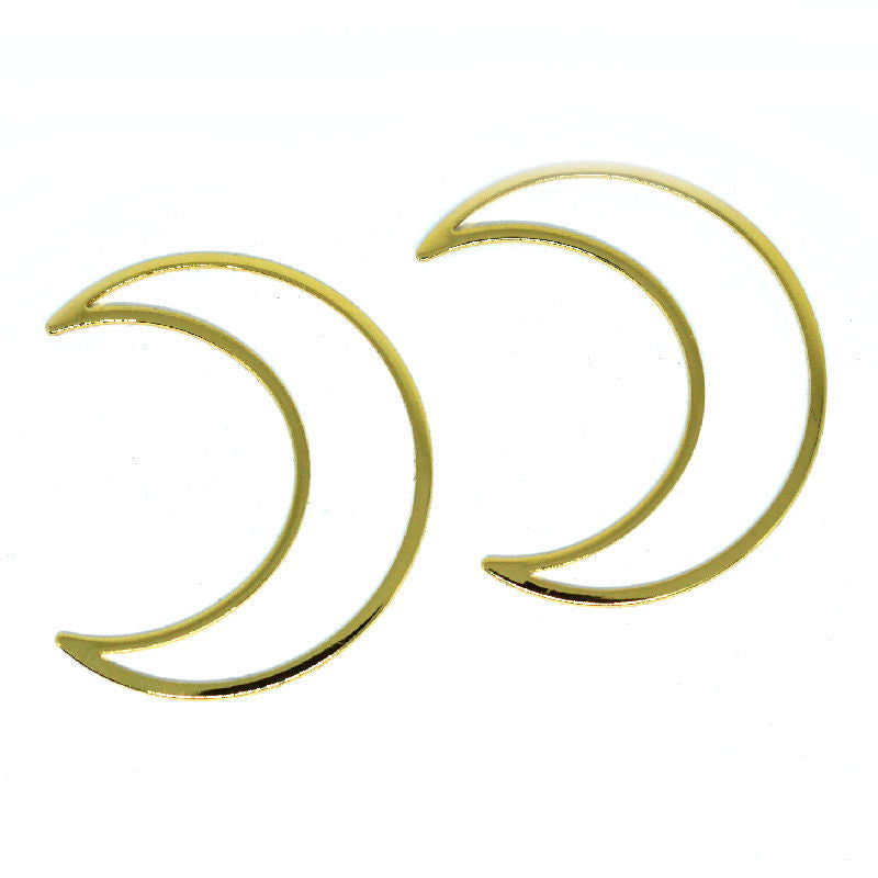 2x Entrepiezas Luna 49x40mm 1mm - Cubierta Gold 18K -  - Crystaldreams Abalorios