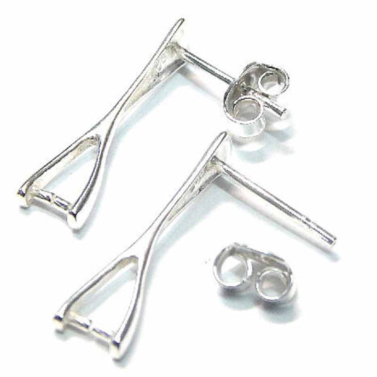 2x Pendientes con enganche para colgante 19mm Plata 925 -  - Crystaldreams Abalorios