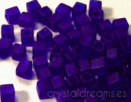 3mm Cubos MIYUKI - 5 gr. pack - Matte Cobalt -  - Crystaldreams Abalorios