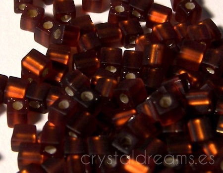 3mm Cubos MIYUKI - 5 gr. pack - Matte Dark Topaz S/L -  - Crystaldreams Abalorios