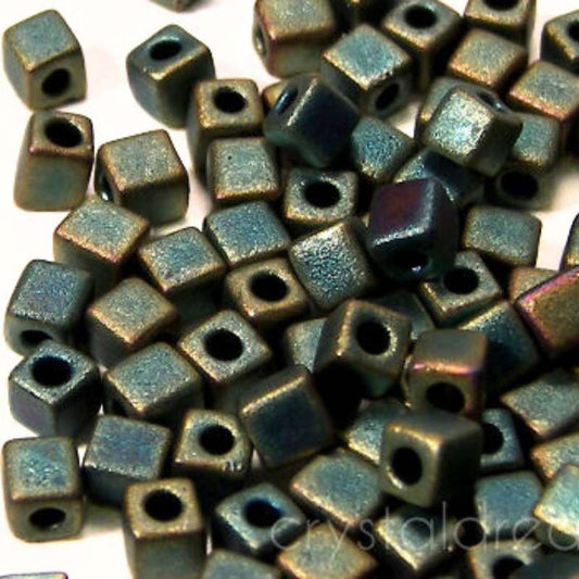 3mm Cubos MIYUKI - 5 gr. pack - Matte Teal AB -  - Crystaldreams Abalorios