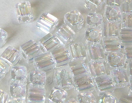 3mm Cubos MIYUKI - 5gr. pack - Crystal AB -  - Crystaldreams Abalorios