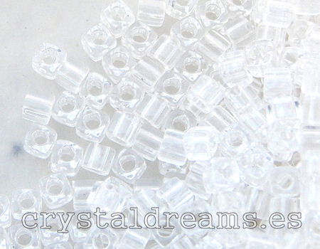 3mm Cubos de Miyuki  - Crystal - Paquete de 5 gr. -  - Crystaldreams Abalorios