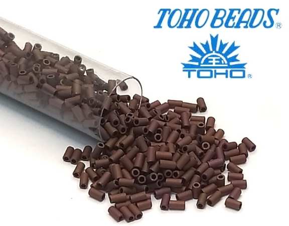 3mm Toho - Bugle - Matte Mauve Mocha - 5gr. col.703 -  - Crystaldreams Abalorios