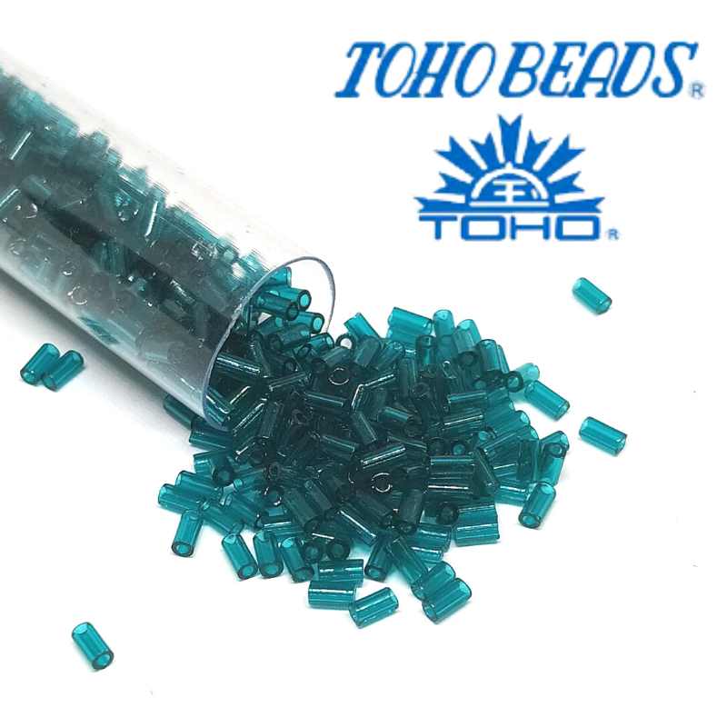 3mm Toho - Bugle - Transparent Capri Blue - 5gr. col.7BD -  - Crystaldreams Abalorios