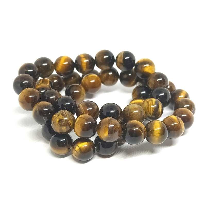 48x Cuentas 8mm Tiger eye - Agujero: 1mm Grado AB -  - Crystaldreams Abalorios