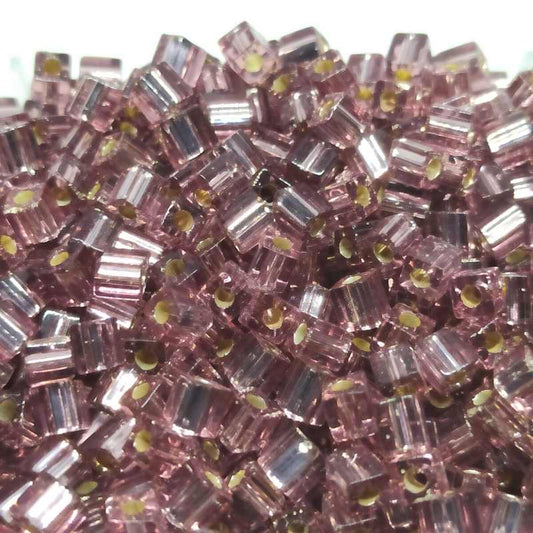 4mm Cubos MIYUKI - 5 gr. pack - Amethyst Silver Lined -  - Crystaldreams Abalorios