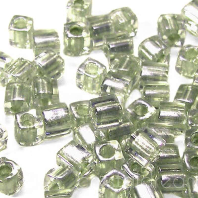 4mm Cubos MIYUKI - 5 gr. pack Pale Lime Crystal Lined -  - Crystaldreams Abalorios