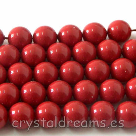 5810 8mm Red Coral  - paquete de 12 piezas -  - Crystaldreams Abalorios