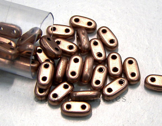 5 gr. Bar - Czech Mates - 6x2mm - Matte Metallic Bronze Copper -  - Crystaldreams Abalorios