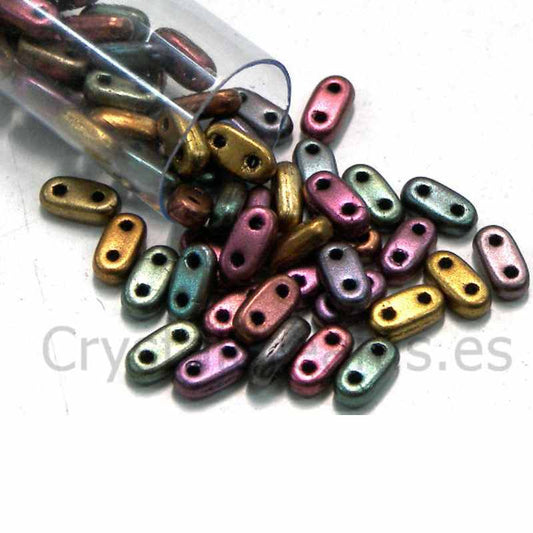 5 gr. Bar - Czech Mates - 6x2mm - Matte Metallic Bronze Iris -  - Crystaldreams Abalorios