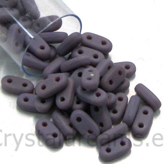 5 gr. Bar - Czech Mates - 6x2mm - Matte Opaque Purple -  - Crystaldreams Abalorios