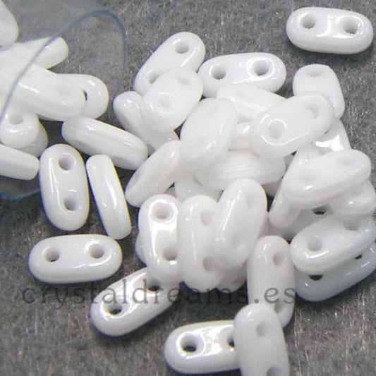 5 gr. Bar - Czech Mates - 6x2mm - Opaque White -  - Crystaldreams Abalorios