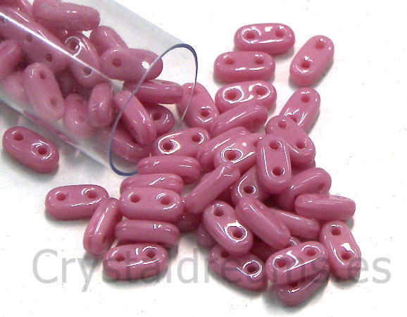 5 gr. Bar - Czech Mates - 6x2mm - Pink Coral -  - Crystaldreams Abalorios