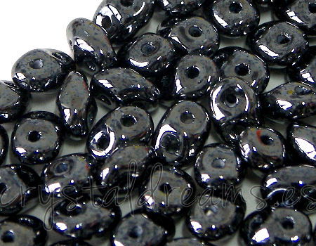 5 gramos Miniduo® 2 x 4mm - Agujeros:0,8mm Color: JET HEMATITE -  - Crystaldreams Abalorios