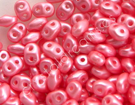 5 gramos Miniduo® 2 x 4mm - Agujeros:0,8mm PASTEL LT. CORAL -  - Crystaldreams Abalorios