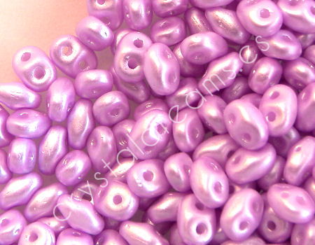 5 gramos Miniduo® 2 x 4mm - Agujeros:0,8mm PASTEL LT. LILA ROSE -  - Crystaldreams Abalorios