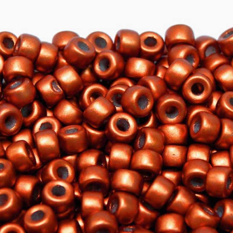 6/0 Matubo Beads - Matte Metallic Dark Copper - 5 gr. -  - Crystaldreams Abalorios