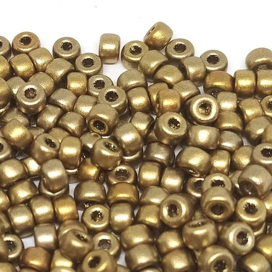 6/0 Matubo Beads Rocallas - Matte Metallic Gold Iris - 5 gr. -  - Crystaldreams Abalorios