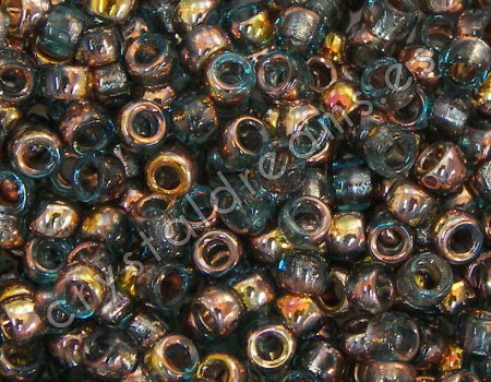 7/0 Matubo Beads - Aquamarine Gold Capri - 5gr. -  - Crystaldreams Abalorios
