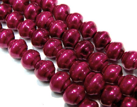 75 x Perlas cristal checo irregular Preciosa de 8mm Met. Fuchsia -  - Crystaldreams Abalorios