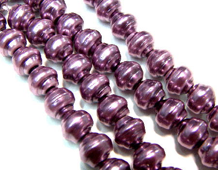 75 x Perlas cristal checo irregular Preciosa de 8mm Met. Violet -  - Crystaldreams Abalorios