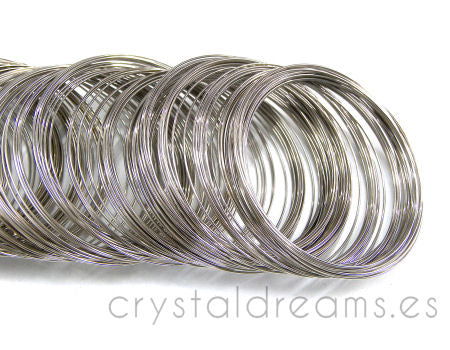 ACERO DE MEMORIA - 55mm - 0,6mm Platinum -  - Crystaldreams Abalorios