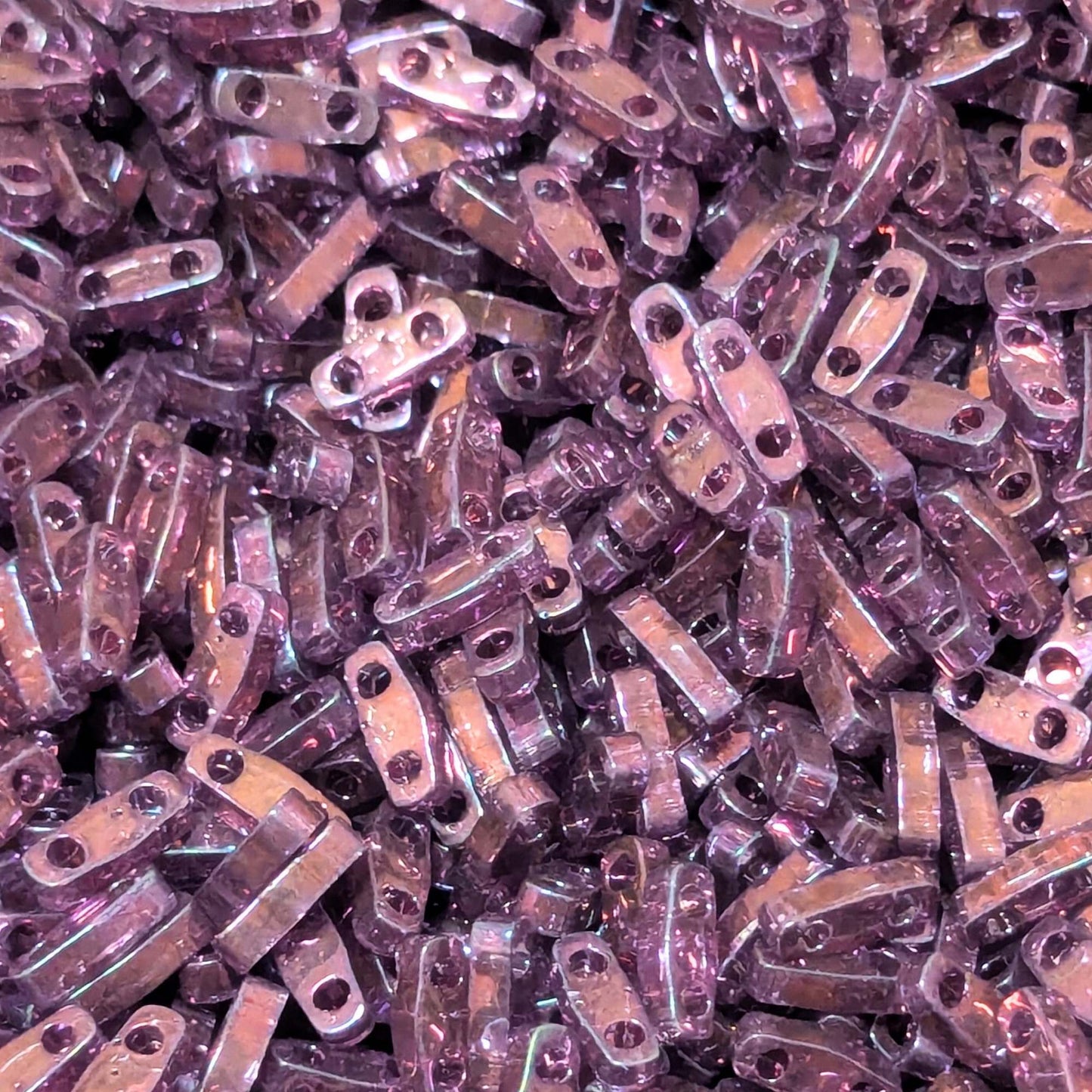 Abalorios Quarter tila Light Amethyst Gold Luster