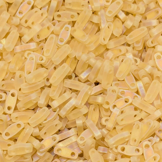 Abalorios Miyuki Quarter Tila Matte Transparent Light Topaz AB