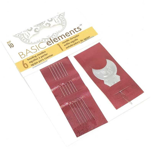 Agujas para abalorios BeadSmith Set 6 piezas n. 10 + Enhebrador -  - Crystaldreams Abalorios