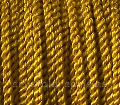 Algodón rayón trenzado 1,5mm - Metal Yellow -  - Crystaldreams Abalorios