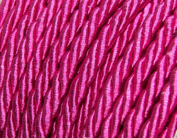 Algodón rayón trenzado 3mm - Fuchsia -  - Crystaldreams Abalorios