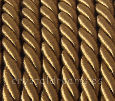 Algodón rayón trenzado 6mm - Dark Golden -  - Crystaldreams Abalorios