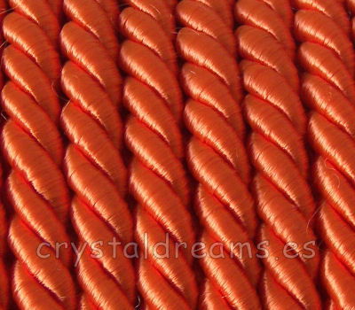 Algodón rayón trenzado 6mm - Metal Orange -  - Crystaldreams Abalorios