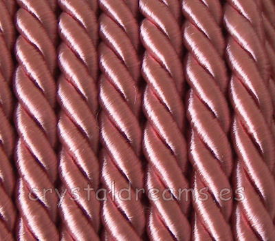 Algodón rayón trenzado 6mm - Metal Pink -  - Crystaldreams Abalorios