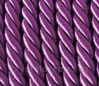 Algodón rayón trenzado 6mm - Metal Violet -  - Crystaldreams Abalorios