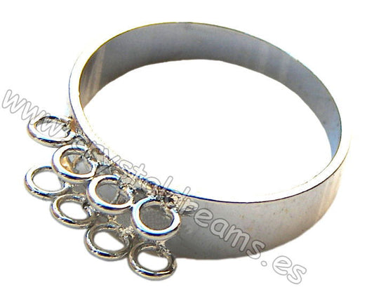 Anillo 8 anillas Platinum Color -  - Crystaldreams Abalorios