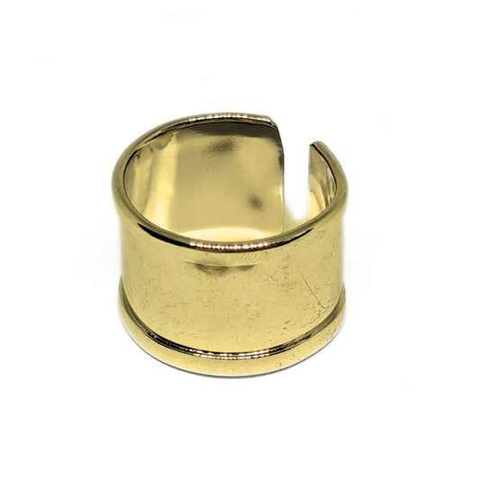 Anillo plano regulable 19mm Dorado Ancho: 10mm -  - Crystaldreams Abalorios