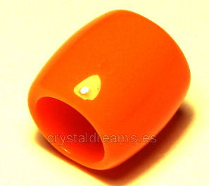 Barrilete 10x10mm Orange - Agujero: 6,5mm -  - Crystaldreams Abalorios