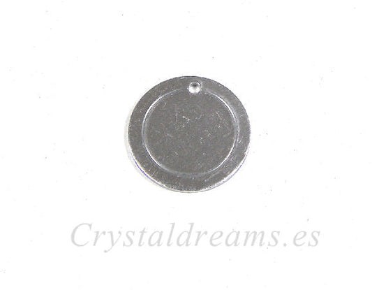 Base o Chapa para grabado de Aluminio redonda 19mm -  - Crystaldreams Abalorios