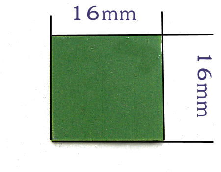 Base plana per mosaico 16mm x 16mm - 1,5mm approx. Green -  - Crystaldreams Abalorios