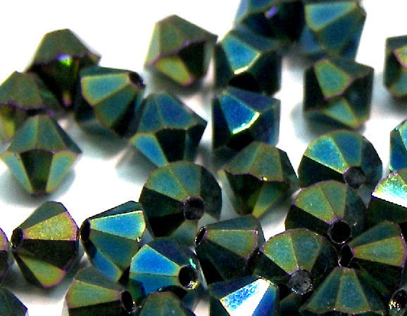 Biconos Preciosa® 4mm - Green Iris -  - Crystaldreams Abalorios