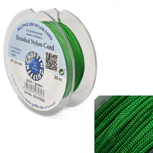 Bobina Hilo Trenzado europeo Griffin -1mm- Green x 25mts -  - Crystaldreams Abalorios