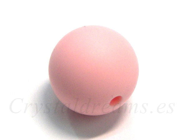 Bola de silicona de 15mm - Agujero: 1,7mm - Rose Quartz -  - Crystaldreams Abalorios