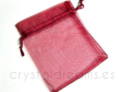 Bolsa de Organza 120x100mm Garnet color -  - Crystaldreams Abalorios