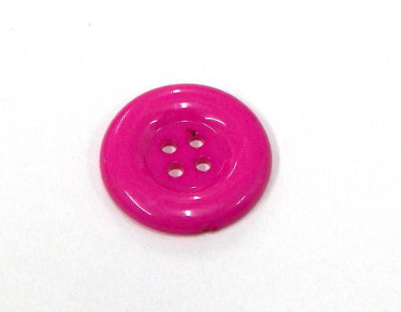 Boton Acrilico 25x3mm - 4 Agujeros de 2mm - Fuchsia -  - Crystaldreams Abalorios