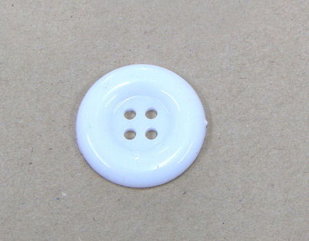 Boton Acrilico 25x3mm - 4 Agujeros de 2mm - White -  - Crystaldreams Abalorios