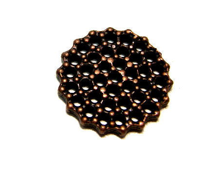 Broche Round - Copper - 19mm -  - Crystaldreams Abalorios